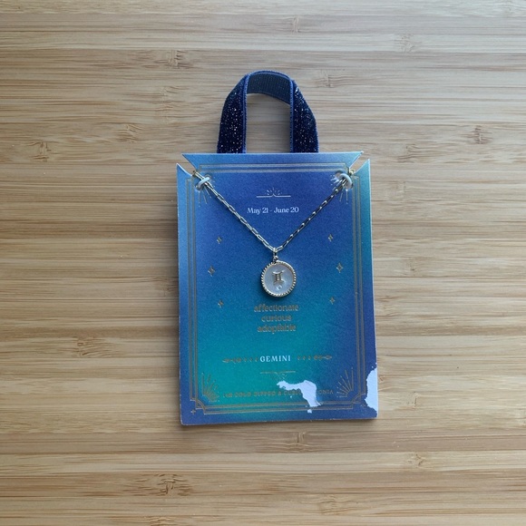 Beloved + Inspired 14K Gold Dipped Mother of Pearl Zodiac Pendant Necklace - NWT - Picture 5 of 7